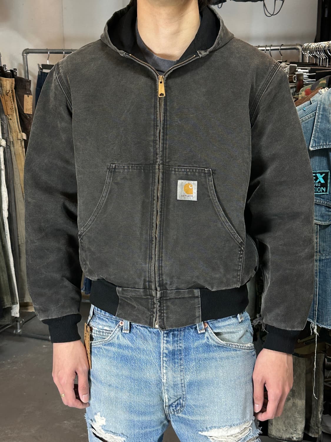 90's OG USA Made 칼하트 액티브 자켓 칼하트 BLK 상품이미지3