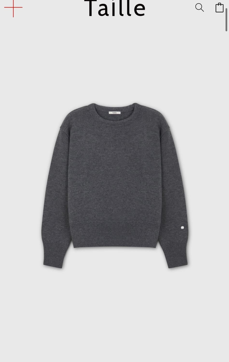 타일레 파인 울 프렌치 넥 클래식 스웨터 니트 그레이 1사이즈 상품이미지1