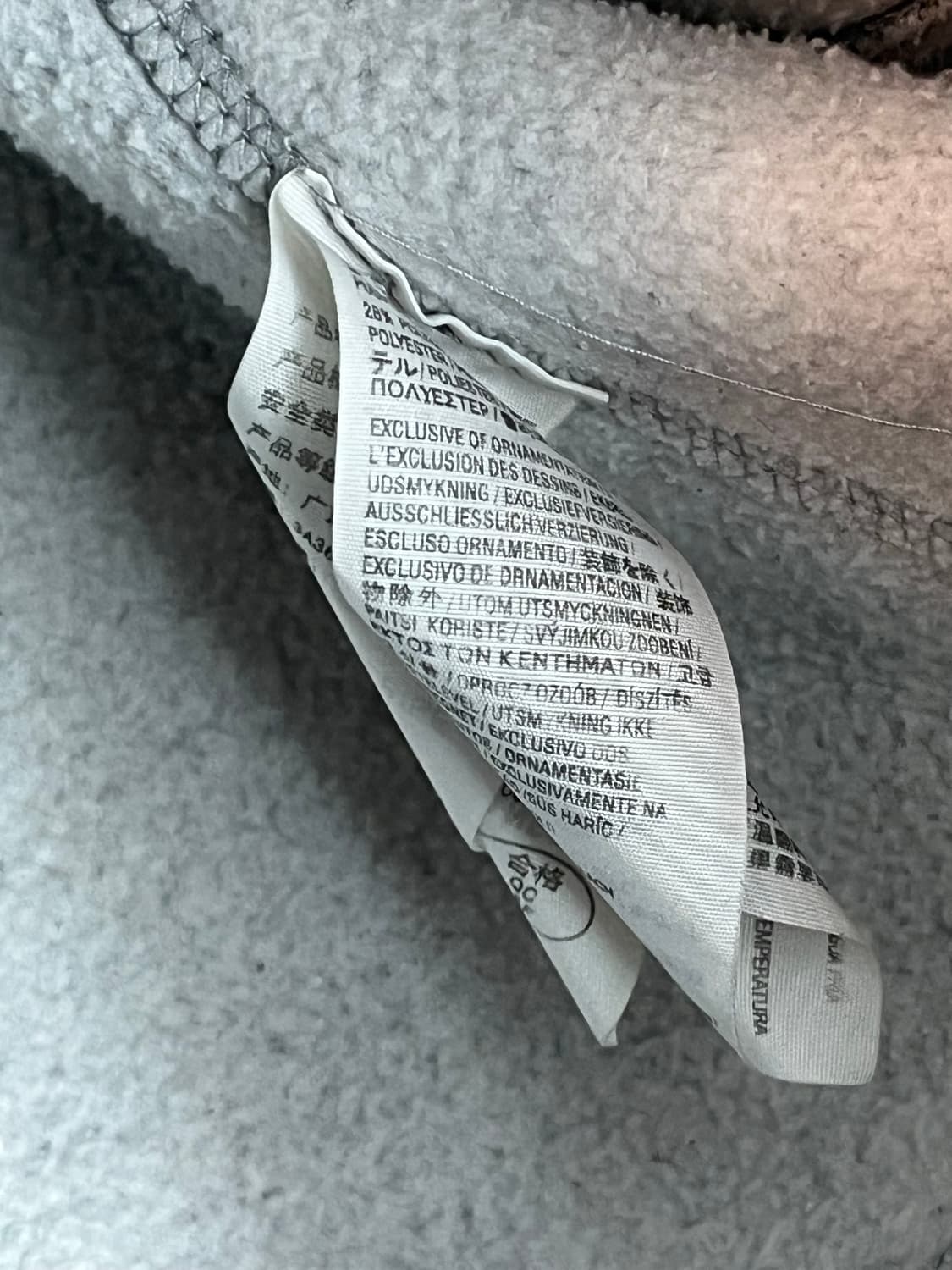 아베크롬비 뉴욕 스펠로고 대장 후드집업 그레이 [M] 상품이미지5