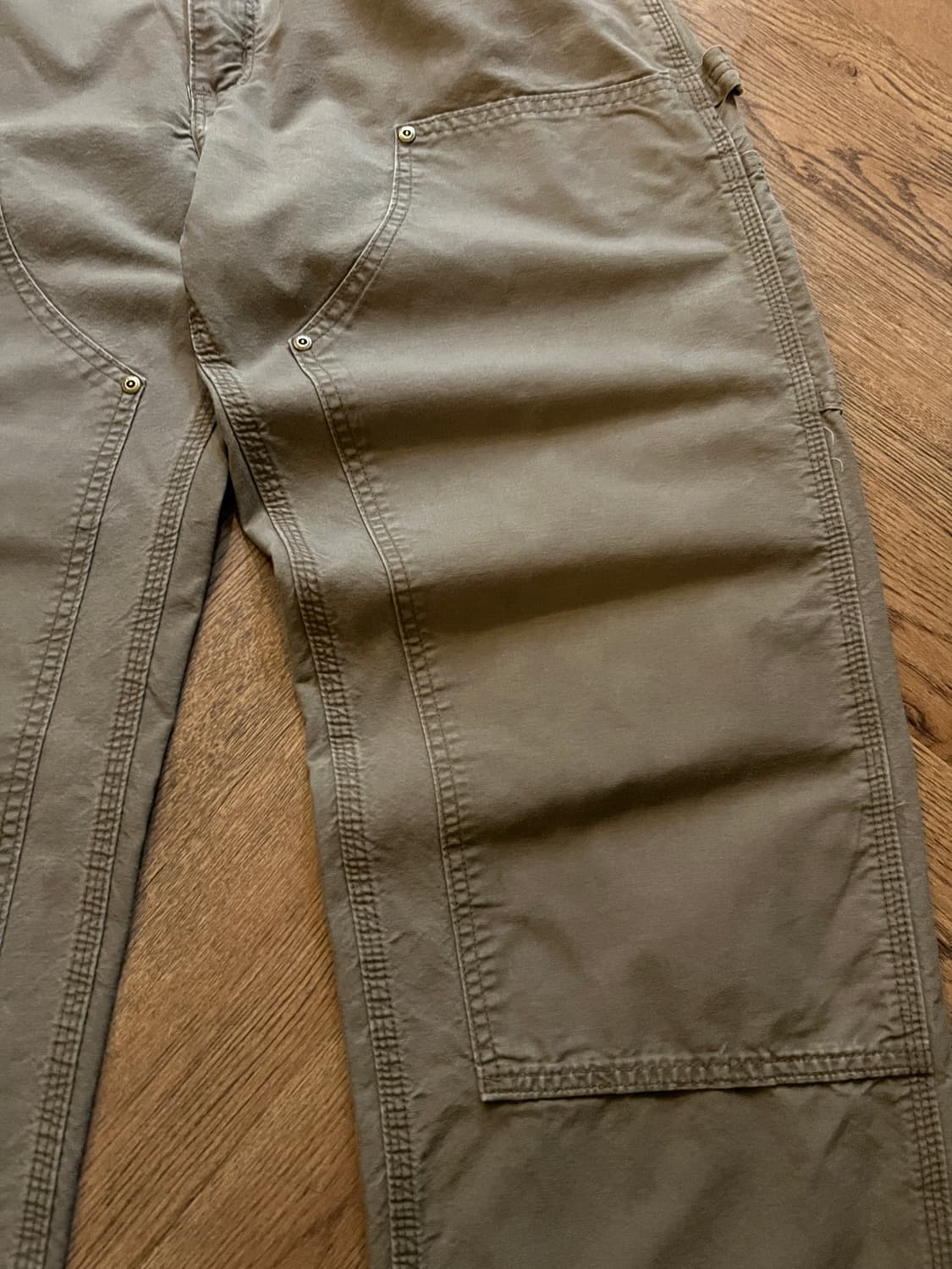 [34]칼하트 USA 덩가리핏 라이트브라운 더블니 워크 팬츠 상품이미지4