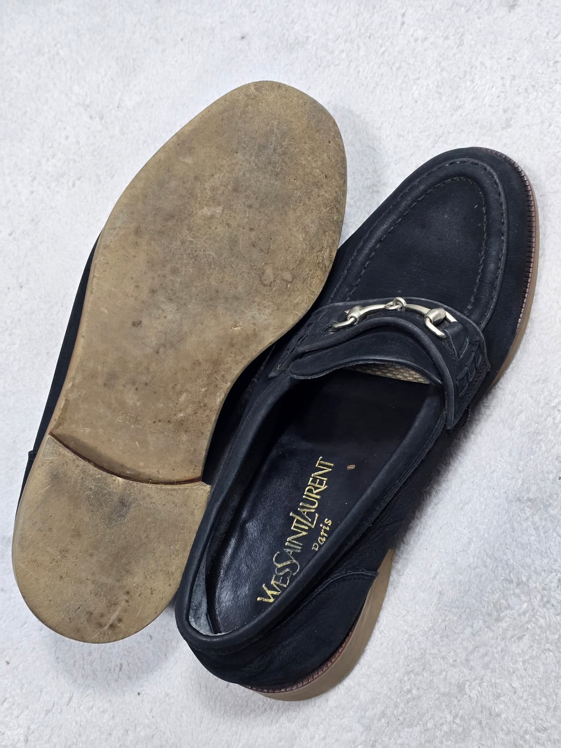 YSL 입생로랑 블랙 스웨이드 로퍼 255 상품이미지6