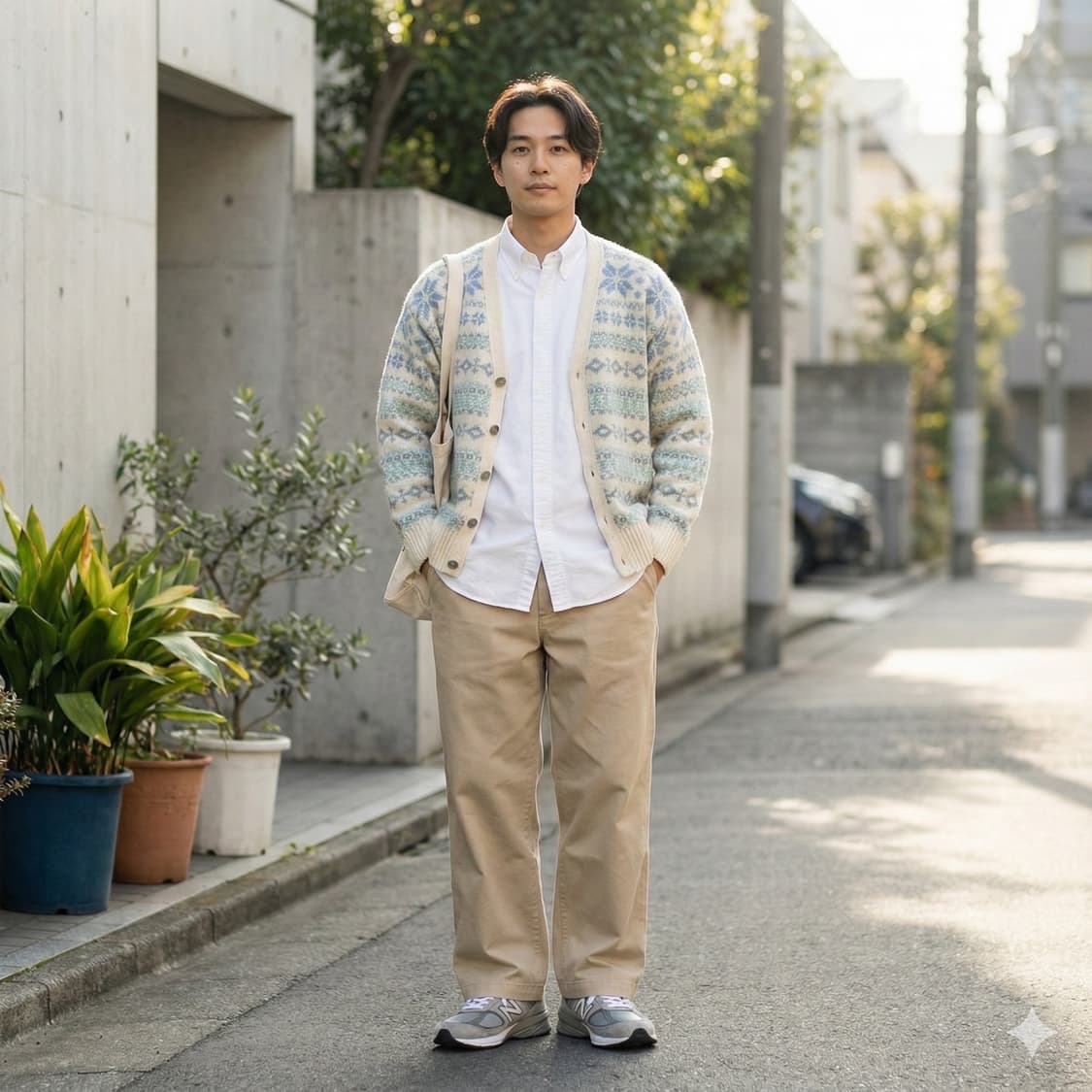 90s Old GAP 노르딕 울 가디건 - L 상품이미지9