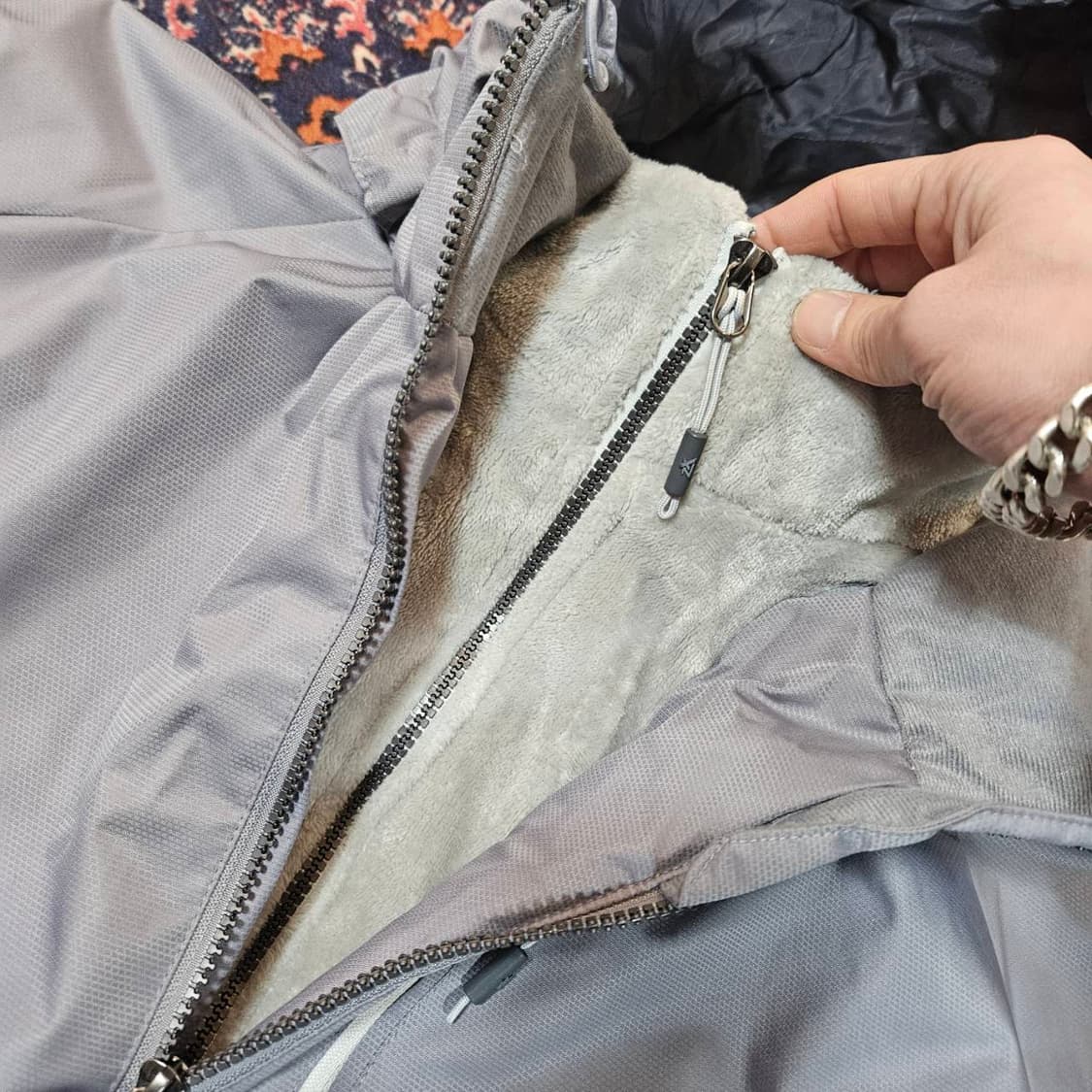 ZEROXPOSUR in USA 플리스 레이어드 누빔 패딩 바람막이  상품이미지5