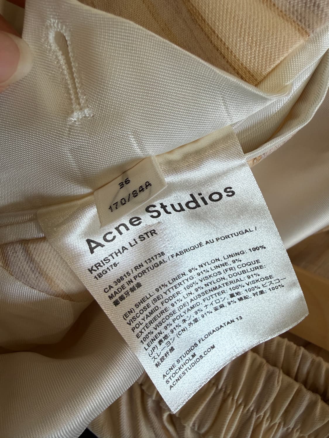 아크네 스튜디오 린넨 스트라이프 블레이저 셋업 상품이미지6