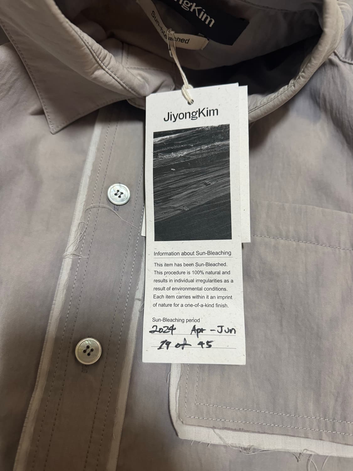 지용킴24ss sunbleaced shirts 상품이미지2