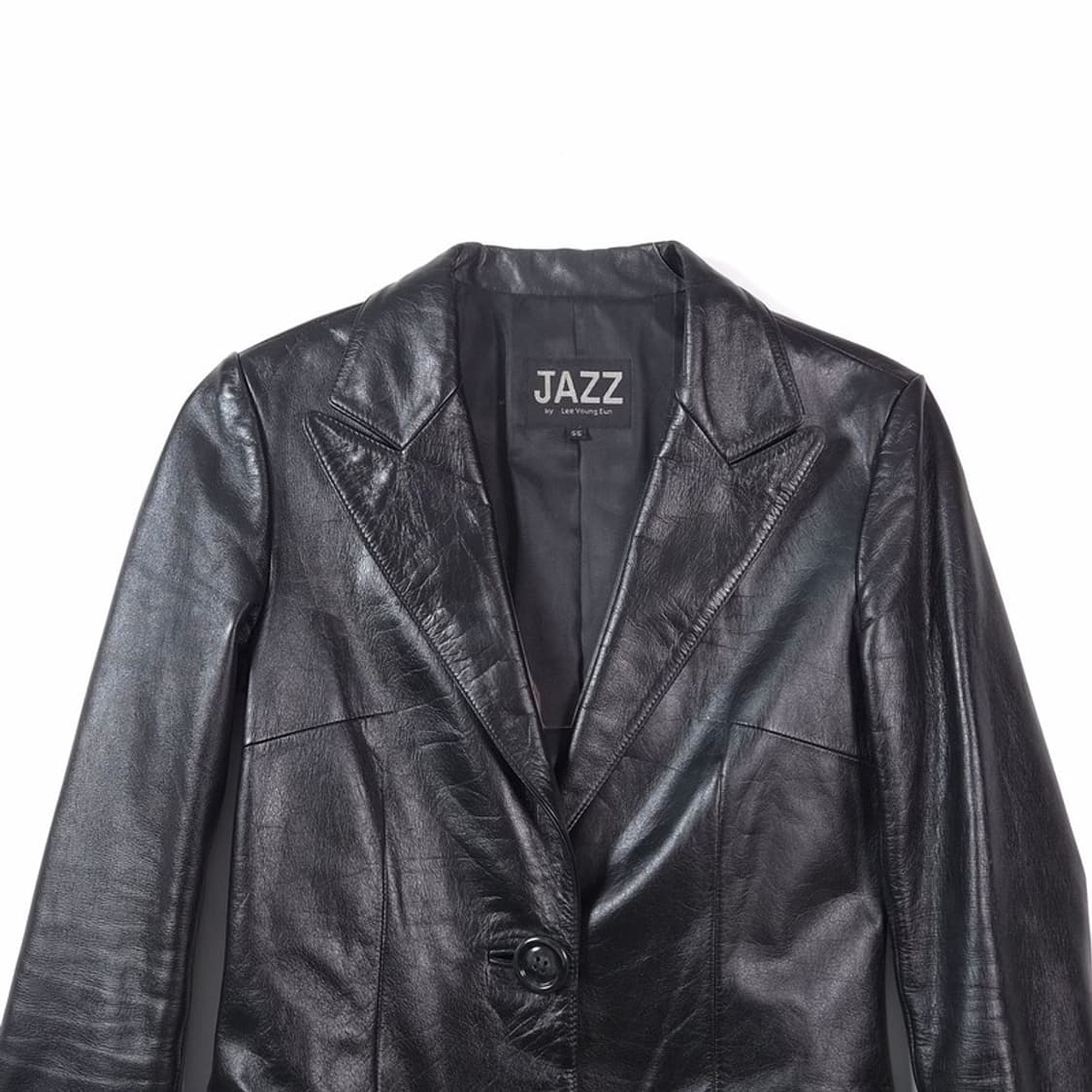 JAZZ 빈티지 무드 원버튼 리얼 레더 자켓 55 상품이미지3