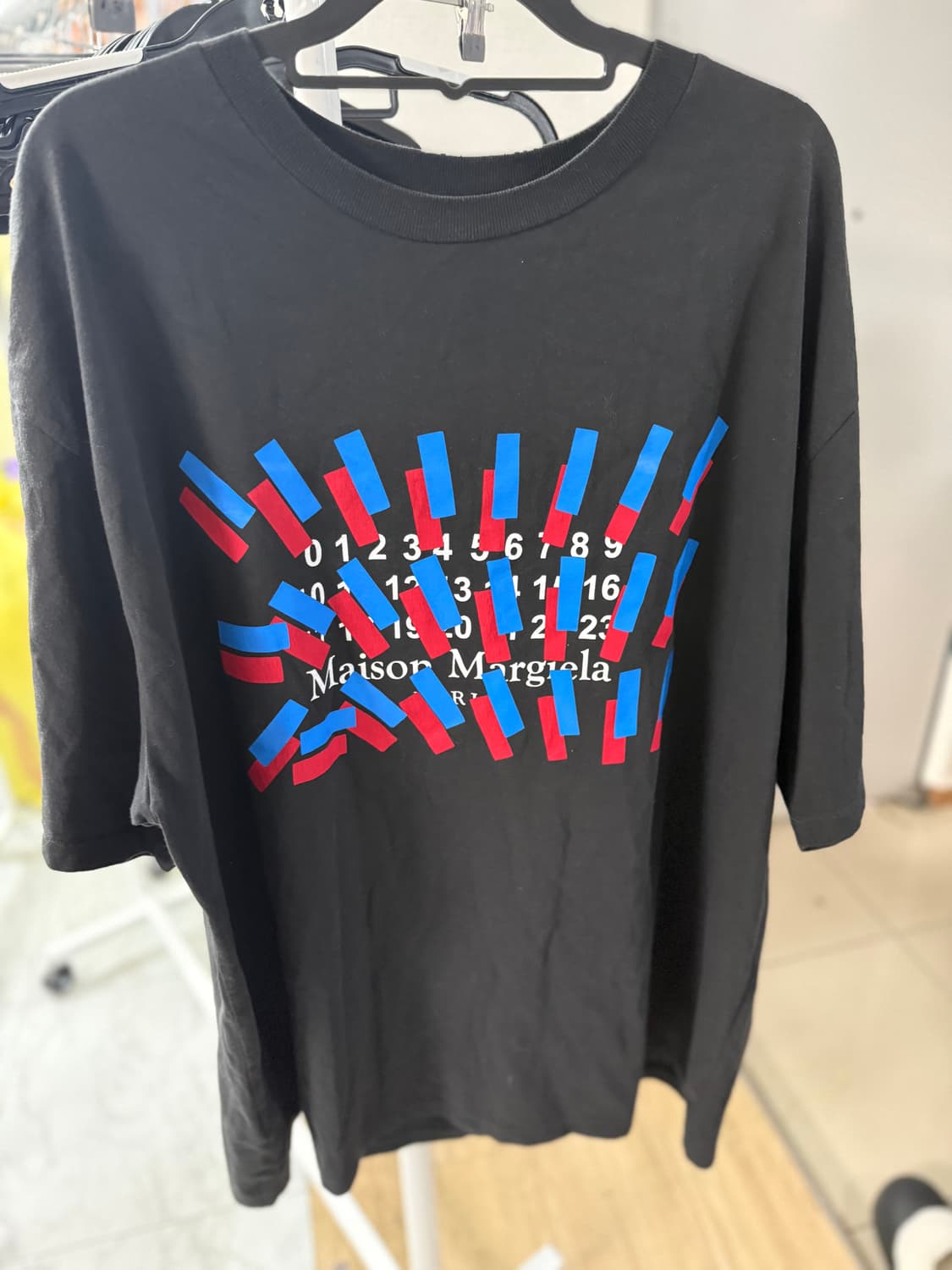 메종 마르지엘라 넘버링 블랙 반팔 티셔츠 54 상품이미지1