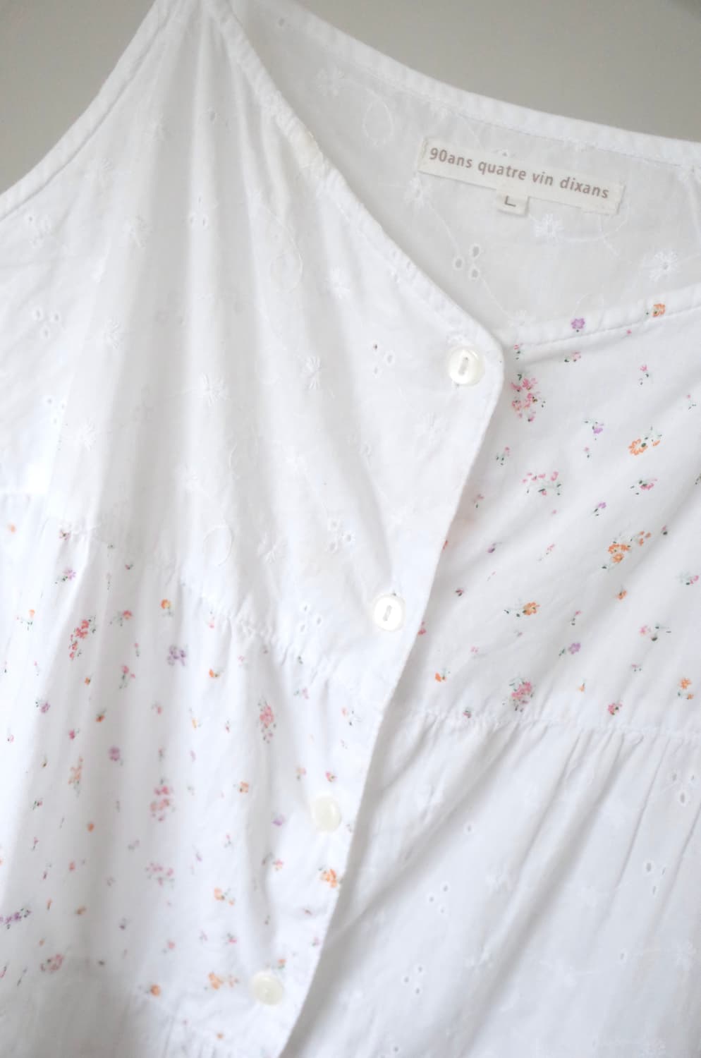 빈티지 패치워크 캉캉 블라우스 튜닉 모리걸 상품이미지1