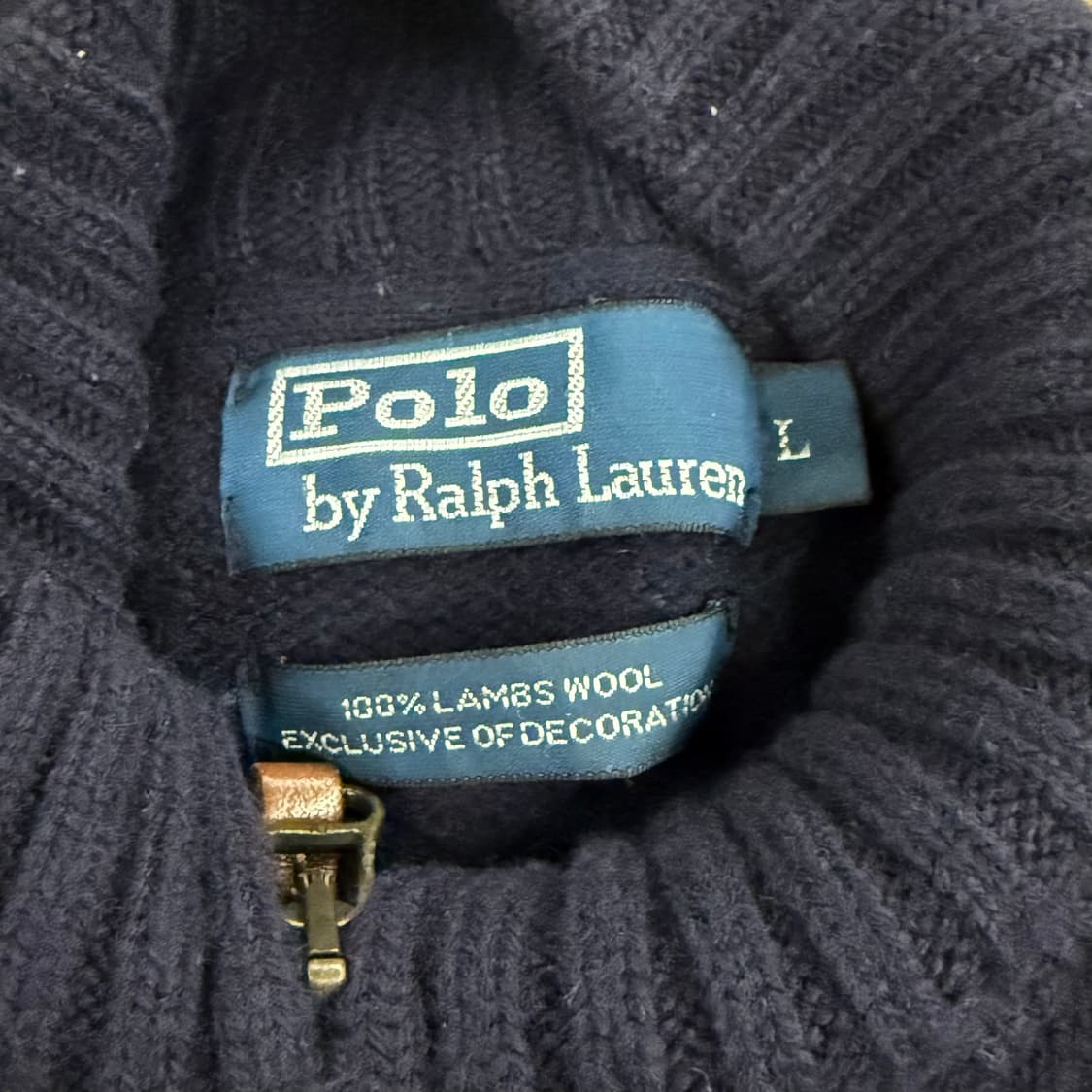 폴로 랄프로렌  네이비 니트 집업  상품이미지5