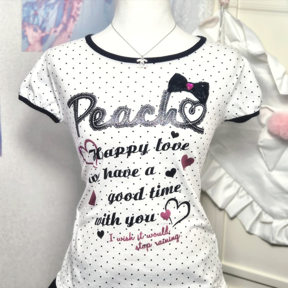 헤이세이 도트 큐빅 글리터 프릴 탑 히메갸루 트랄라라  상품이미지2