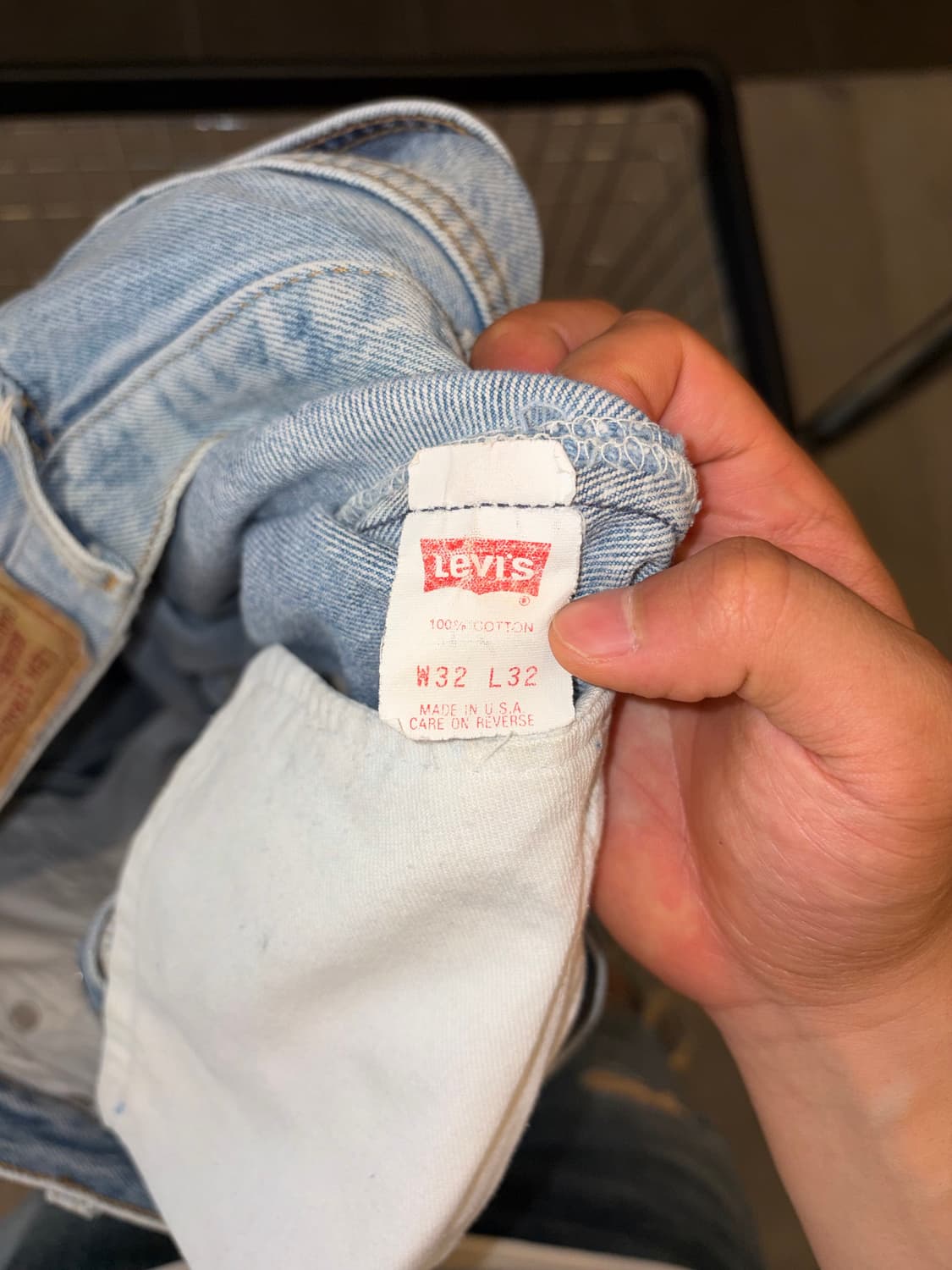 90’s Levi’s 501 USA denim hard washed 상품이미지10