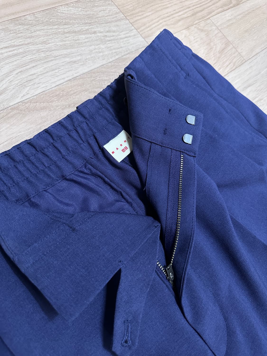 [L]유니클로x마르니 팬츠 블루 상품이미지3