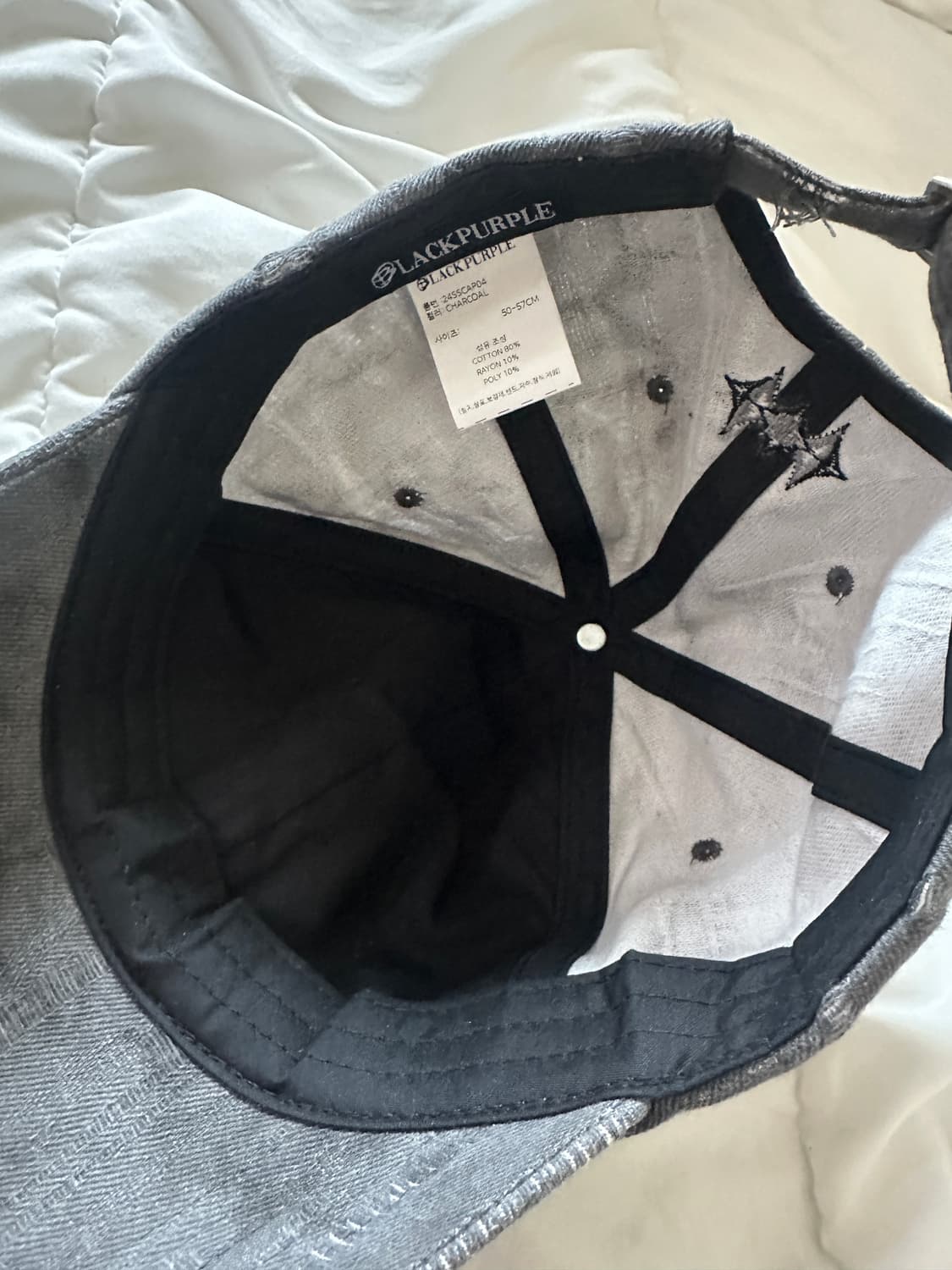 블랙퍼플 볼캡 새상품 베이비몬스터 착용 상품이미지4