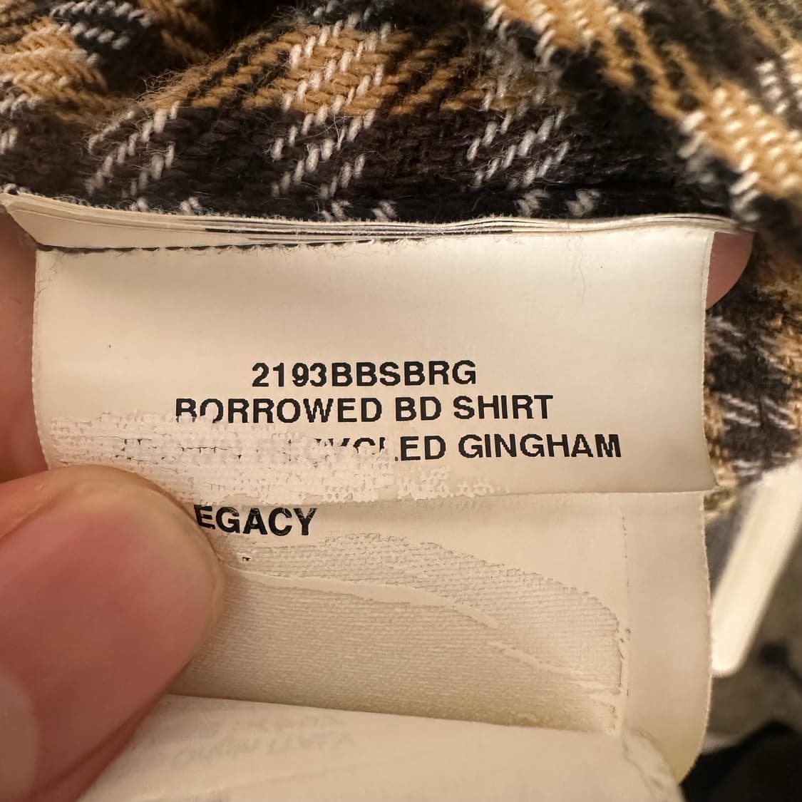 아워레가시 보로우드 BD 체크 셔츠 상품이미지8