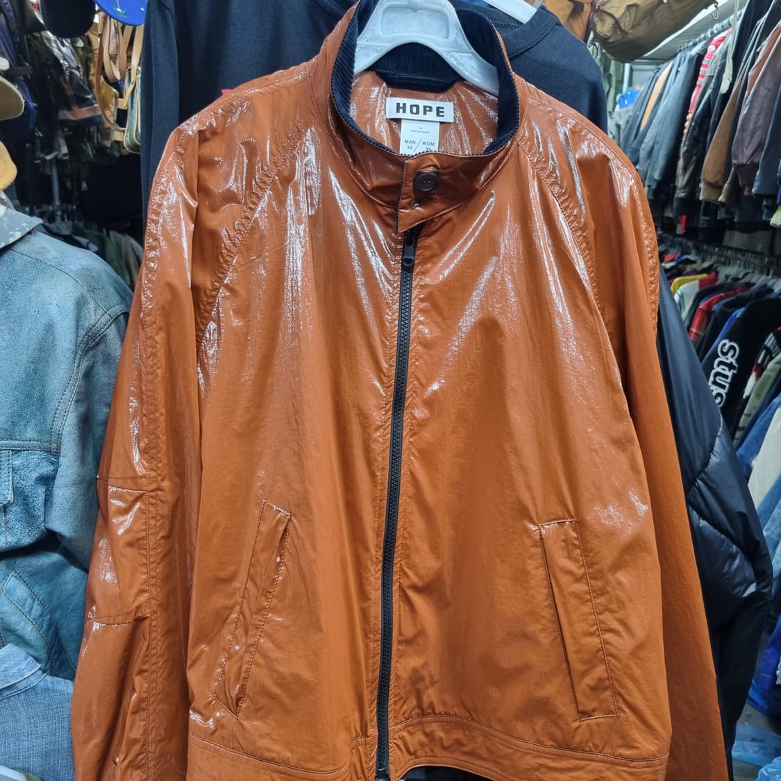 HOPE 오렌지색 남녀공용 바람막이 상품이미지1