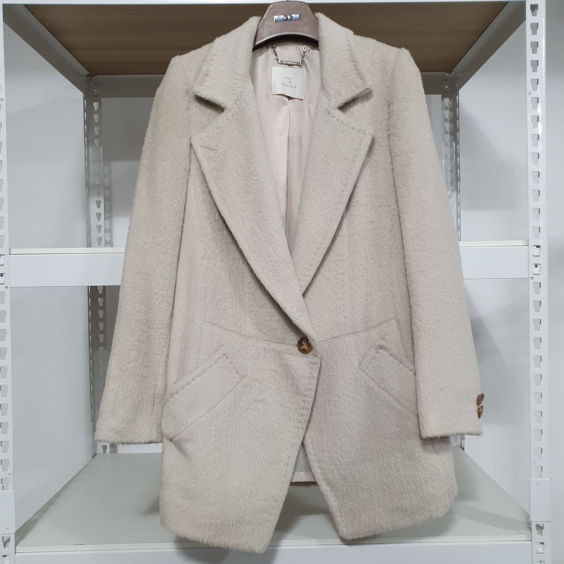 (85) 에스 솔레지아 알파카 100% 베이지 재킷 상품이미지1