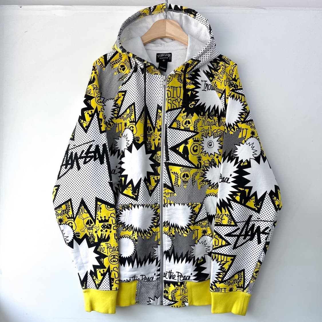 스투시 2008 카툰 모노그램 후드 집업 상품이미지3