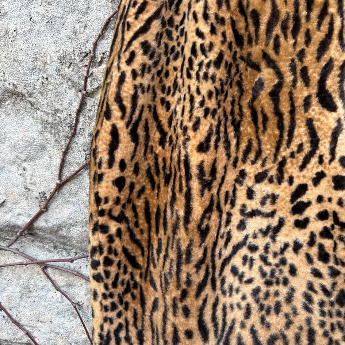 레오파드 호피 패턴 빈티지 여성 미디 스커트 피마 상품이미지3