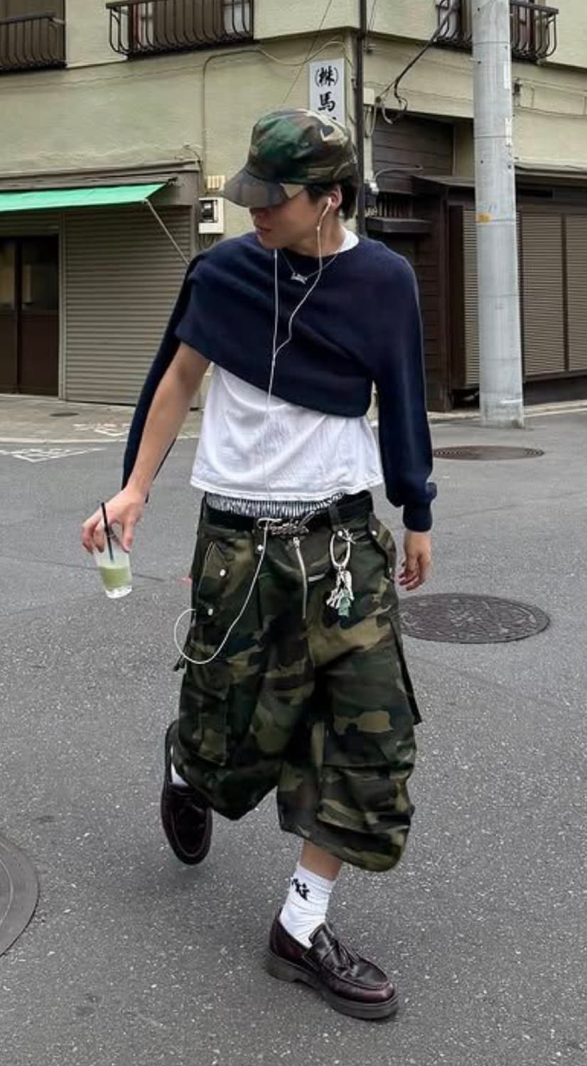 디미트리블랙 카모 버뮤다 데님 팬츠 카펜터 국방 슈프림 상품이미지9