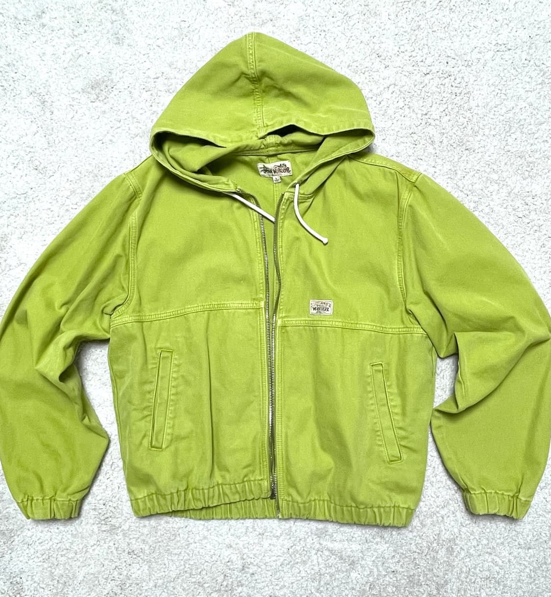 스투시 캔버스 워크자켓 라임 L사이즈 상품이미지1