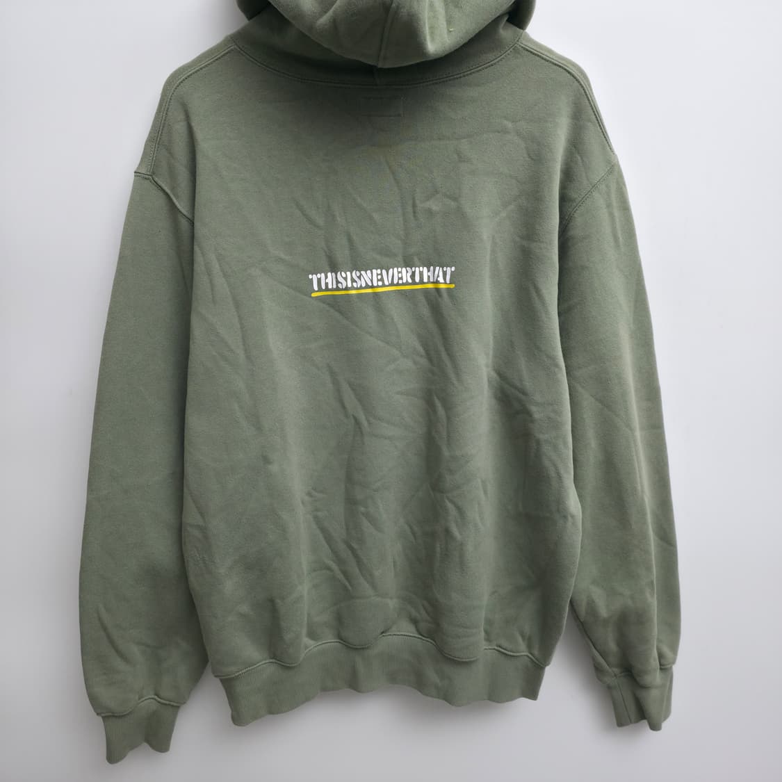 [L] 디스이즈네버댓 카키 후드티 상품이미지5