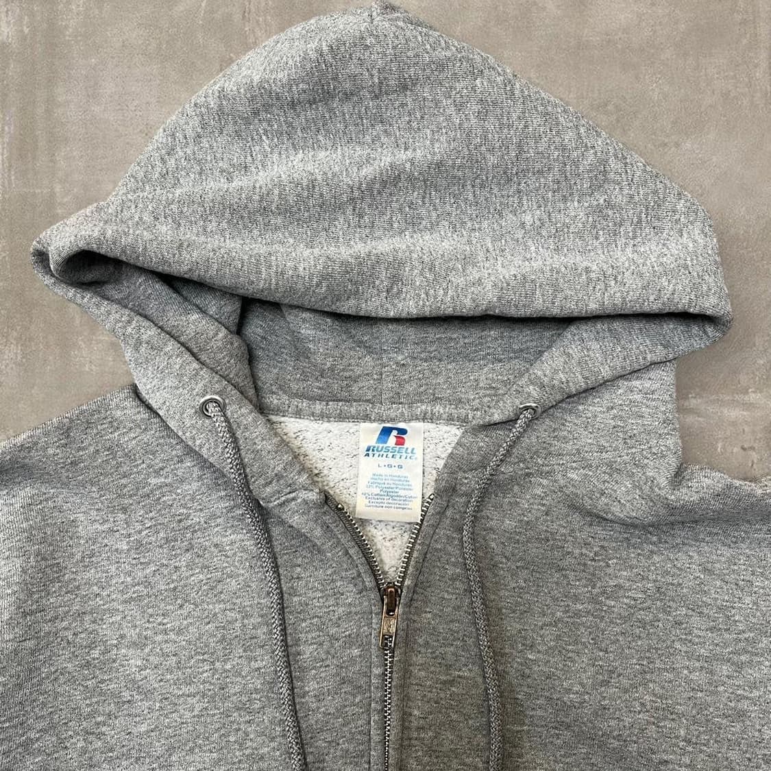 러셀 애슬레틱 빈티지 그레이 후드 집업 상품이미지2