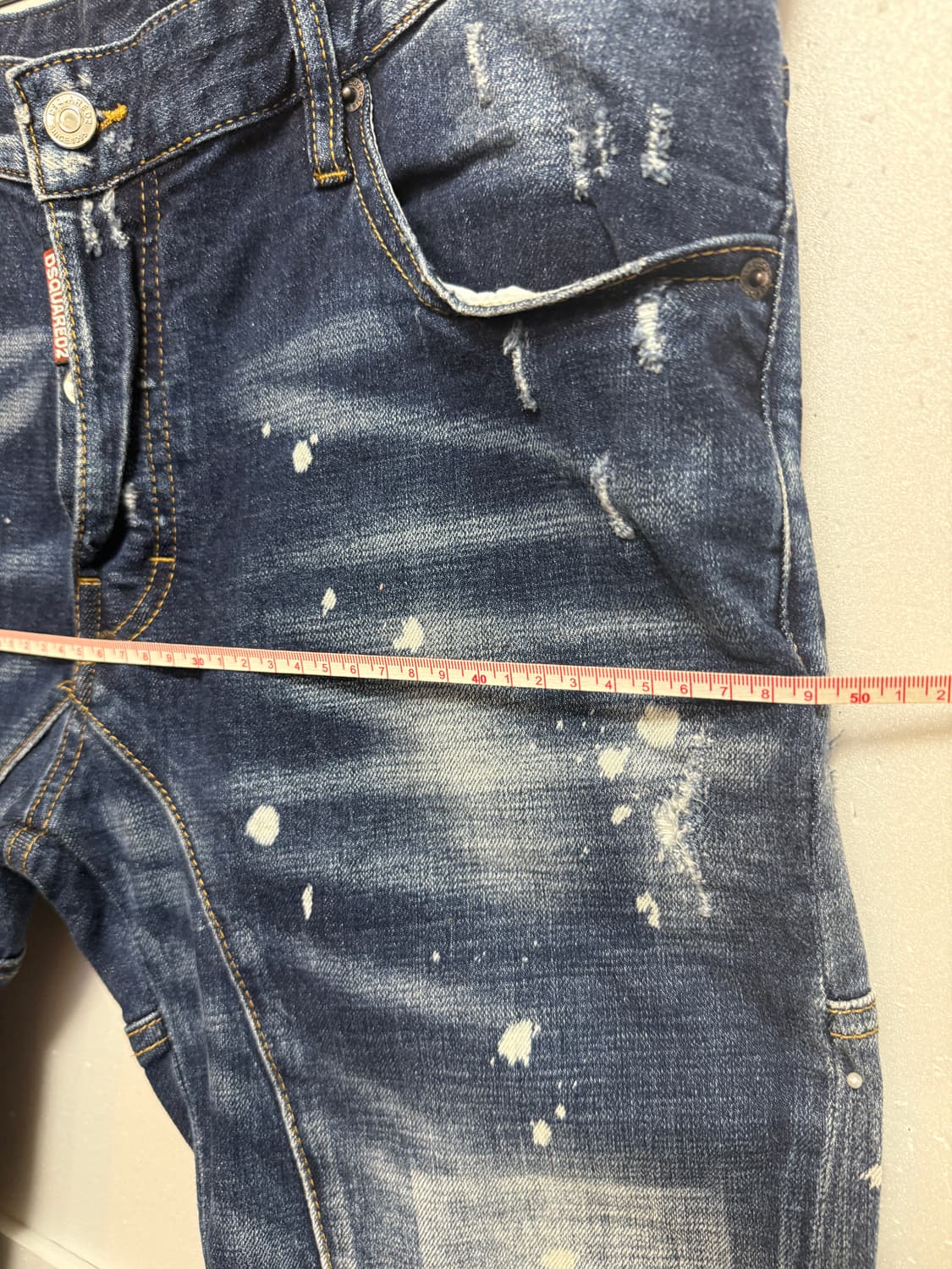 디스퀘어드2 화이트 페인팅 데미지 청바지 48 상품이미지6