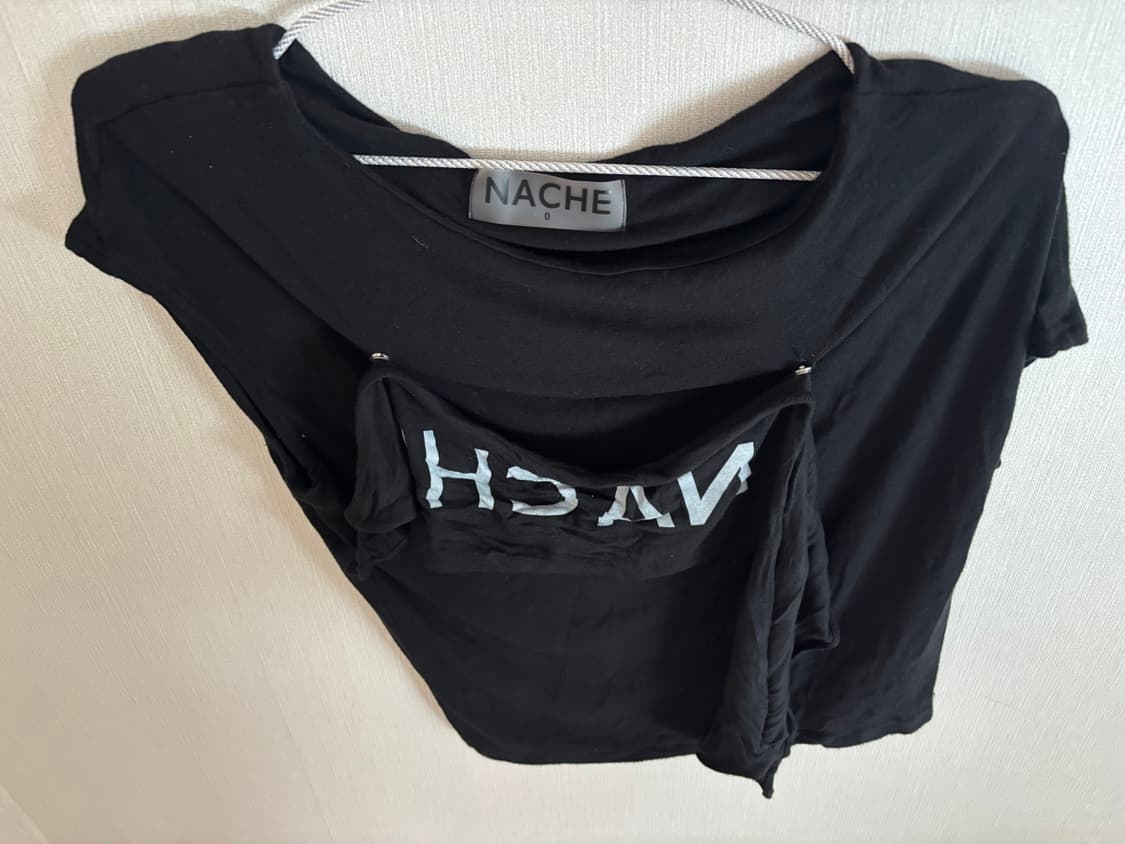 Nache 2-WAY PRINTED LOOSE T-SHIRT BLACK 상품이미지2