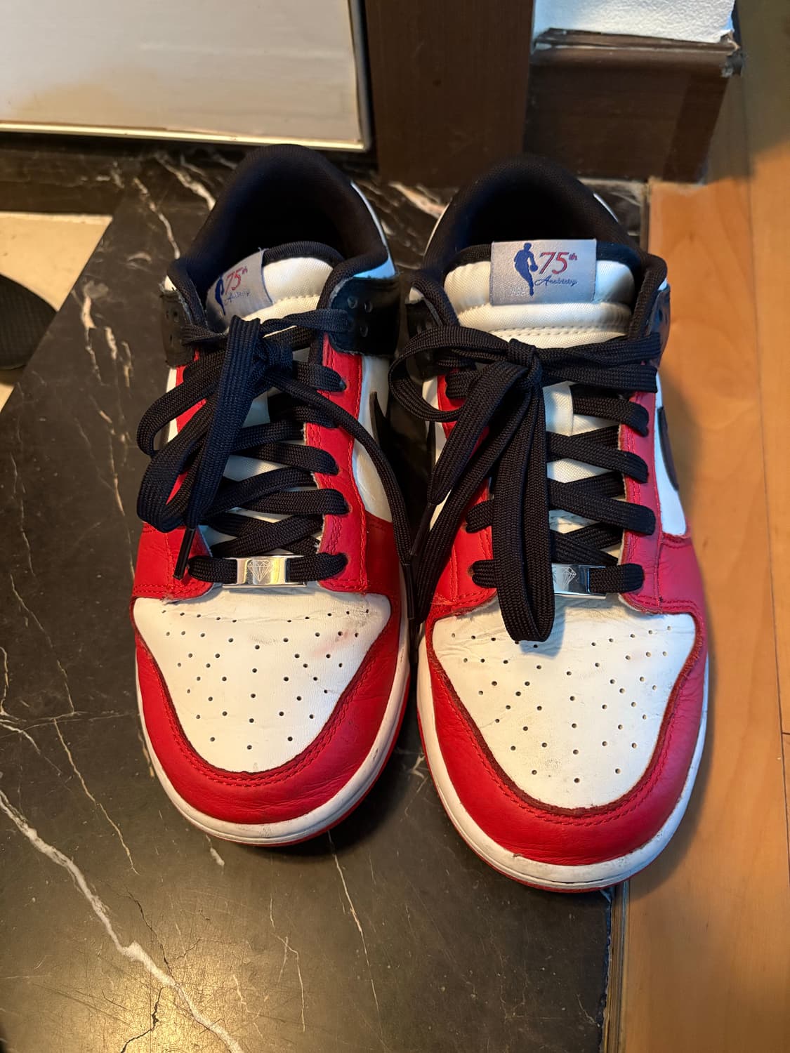 나이키 x NBA 덩크 로우 레트로 EMB 블랙 앤 칠리 260 상품이미지1