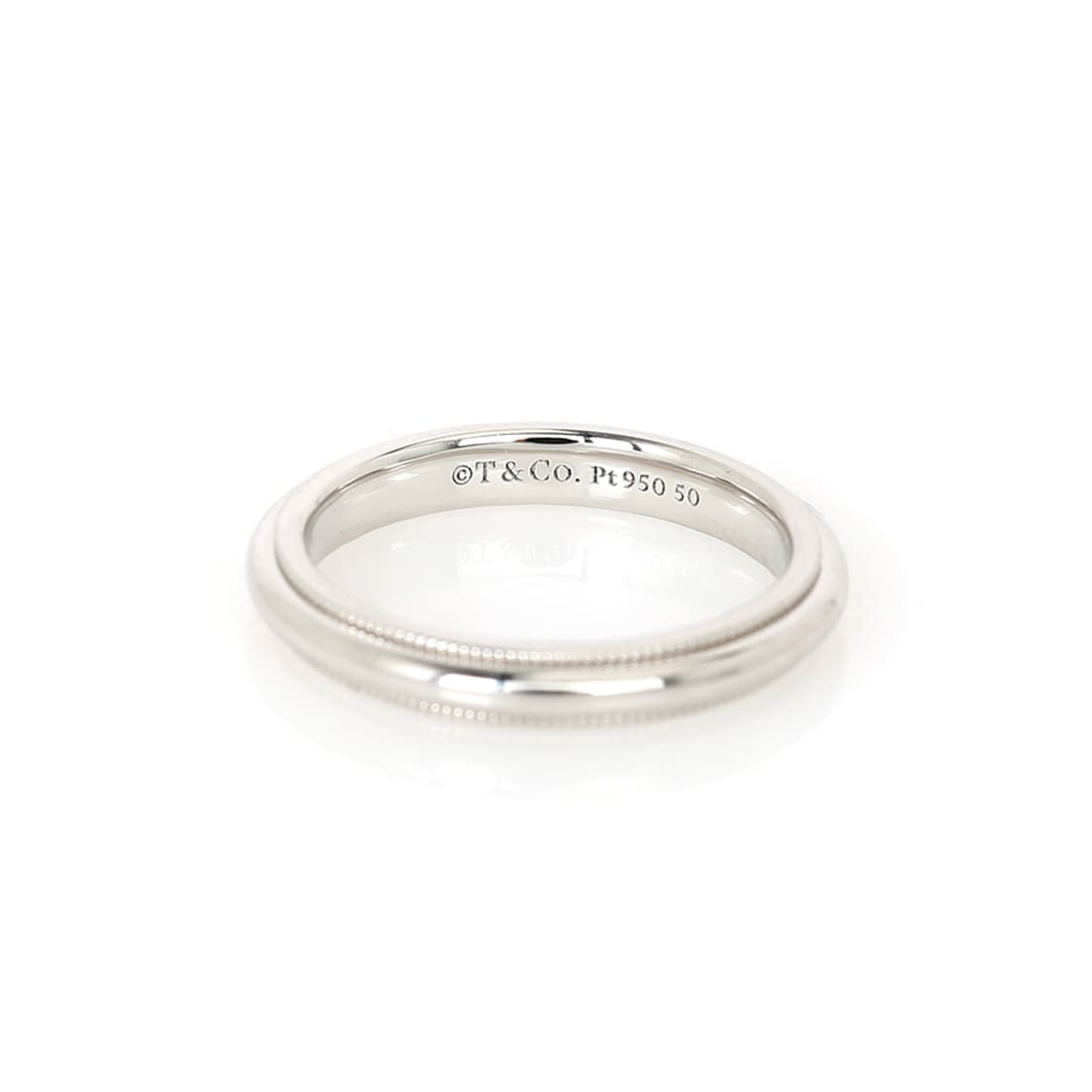 티파니 투게더 밀그레인 밴드링 플래티늄 반지 3MM 10호 상품이미지2