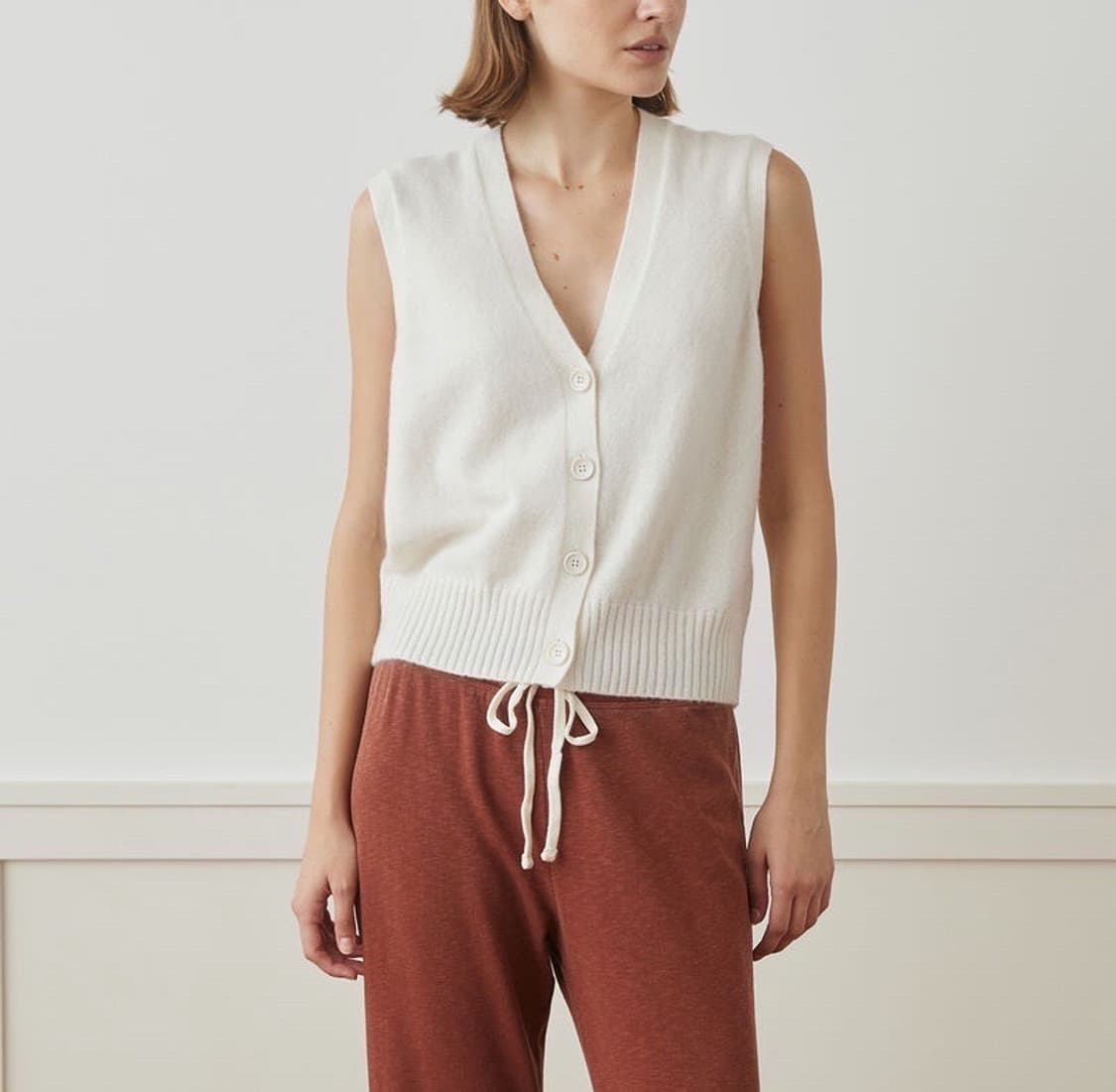 (정품/새상품) 제임스펄스 여성 캐시미어 니트 베스트 그레이 상품이미지5