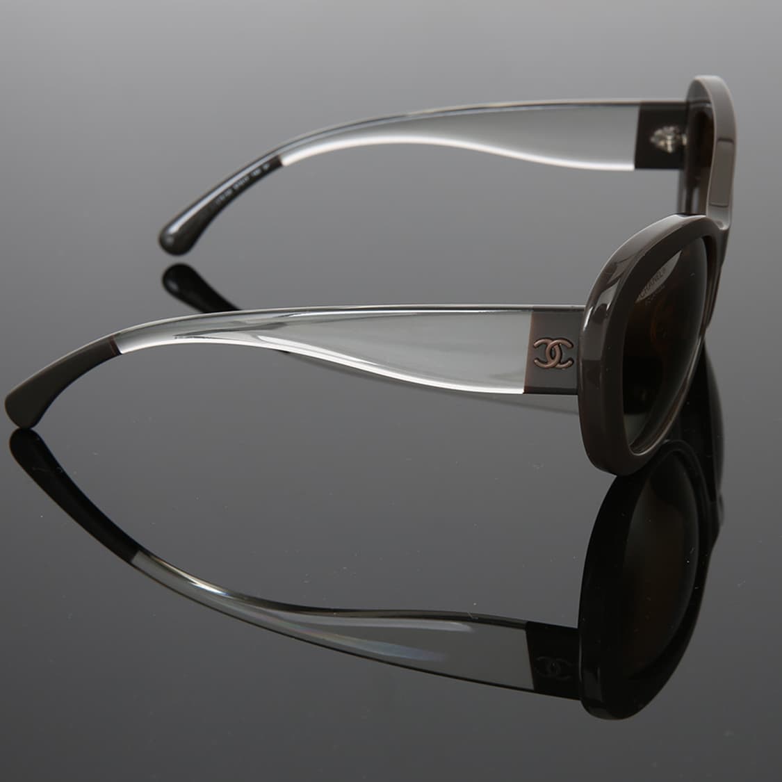 샤넬 캣아이 선글라스 카키 클리어 선글 5264 보증서 상품이미지7