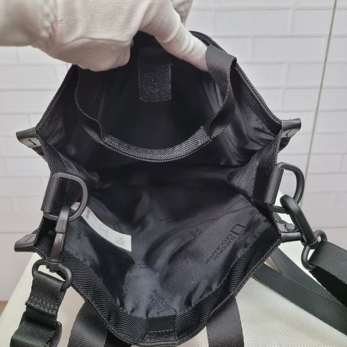 내셔널지오그래픽 토트백 숄더백 핸드백 보조가방 블랙 새상품급 상품이미지7