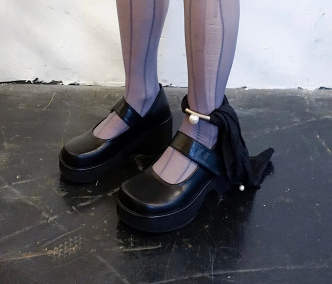 샵페어리 청키 플랫폼 힐 블랙/아이보리 상품이미지1