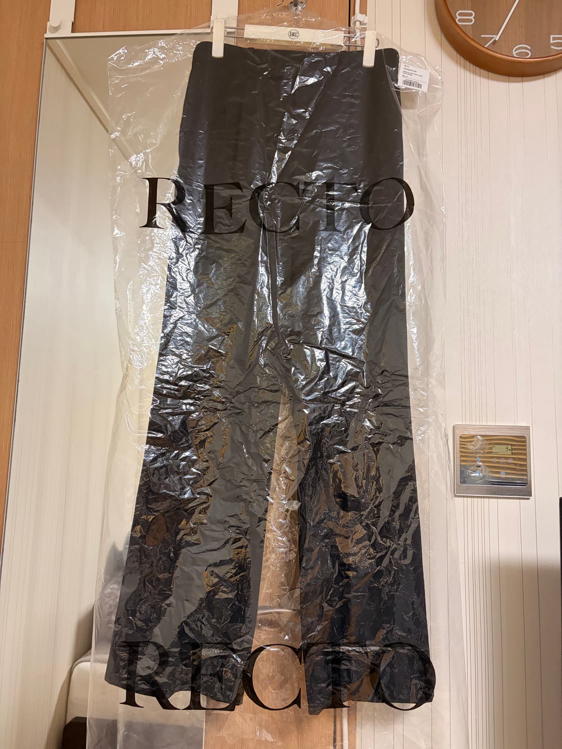 렉토 25SS 허리 밴딩 울 블렌드 팬츠 슬랙스 블랙 상품이미지2