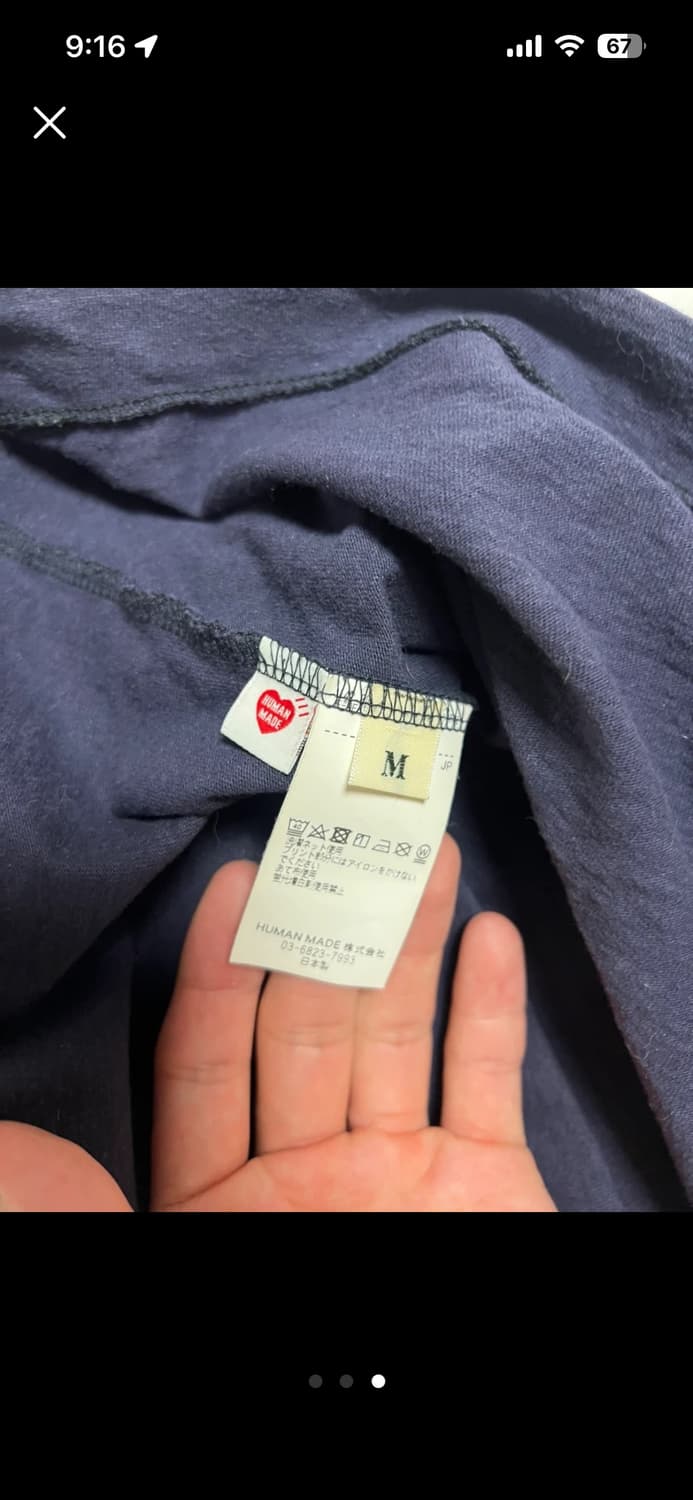 휴먼메이드 네이비 롱슬리브 M 상품이미지3