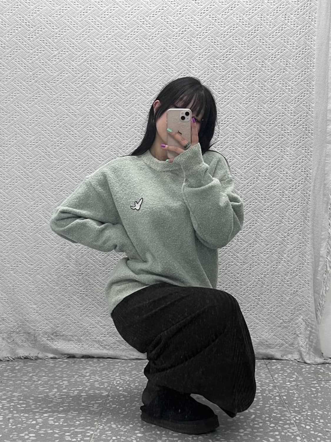 빈티지 모리걸 모던룩 플리츠라인 롱스커트 28인치 C07103 상품이미지2