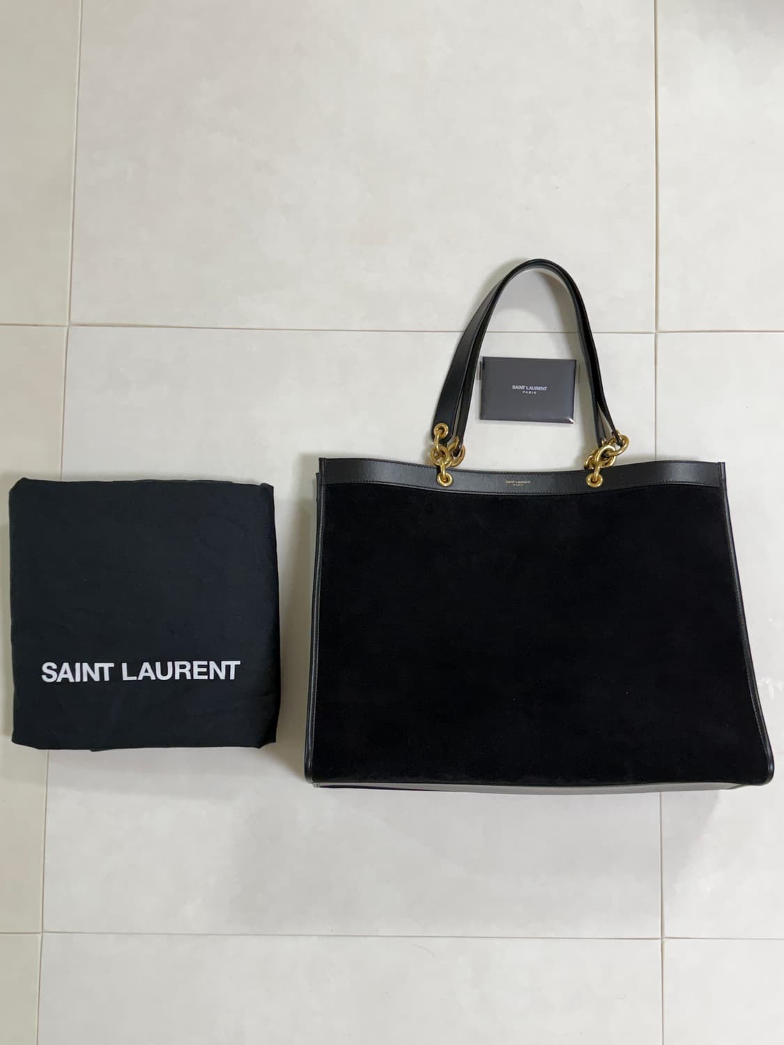 생로랑 Le Maillon Suede Tote Bag 빅 토트백 상품이미지2