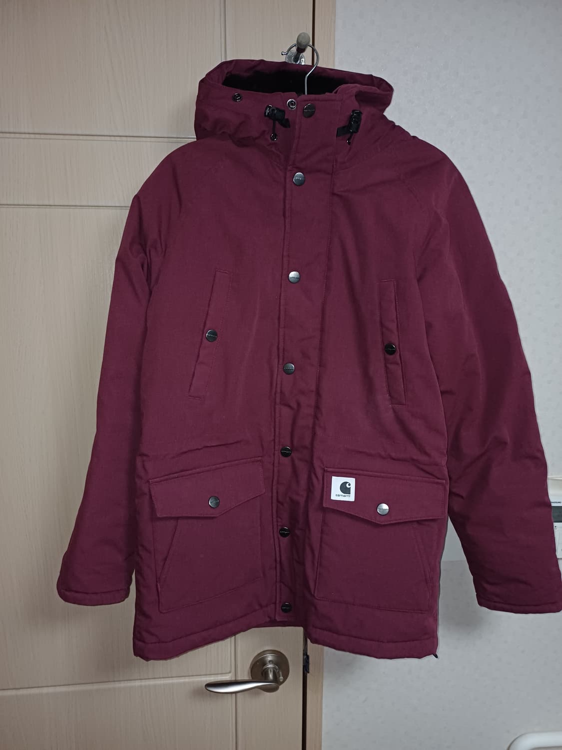 칼하트wip 파카 버건디 s 상품이미지1