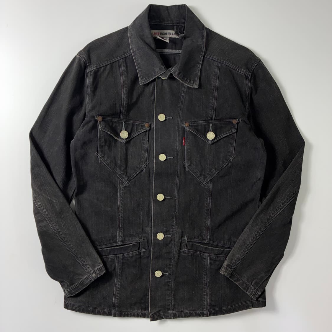 Levi's 리바이스 앤지니어드 진 흑청 본패치 데님 자켓 상품이미지1