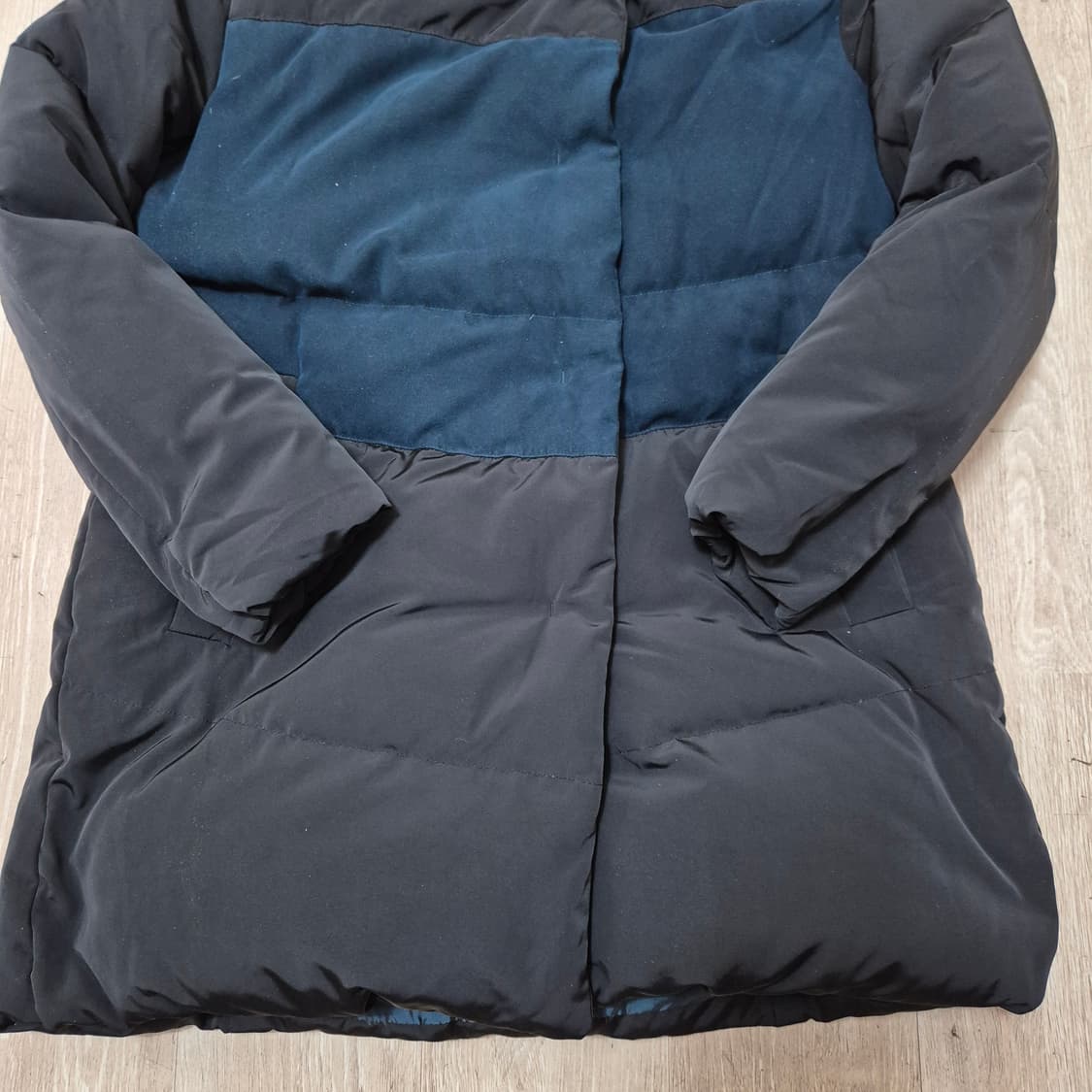 지고트 여성 프리미엄 구스다운 투톤 롱패딩 상품이미지3