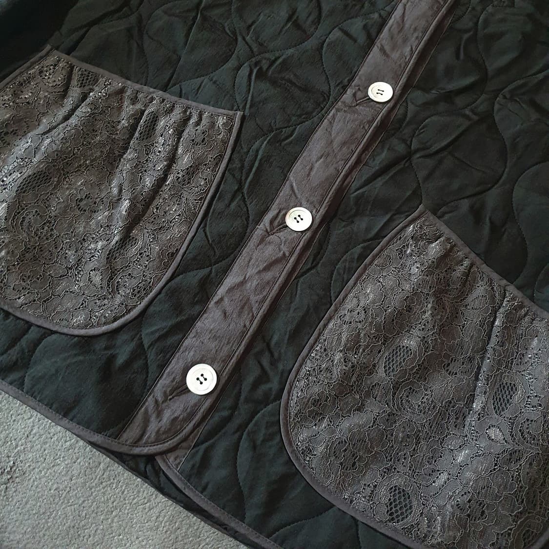 23FW 마더스파더 엠브로이드 레이스 라이너 깔깔이 자켓 0 상품이미지4