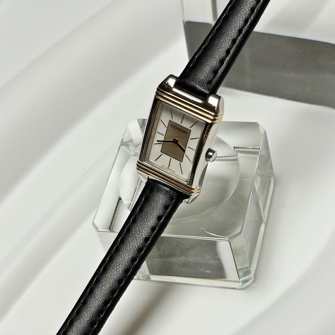 80's90's 빈티지 YSL 이브생로랑  콤비 탱크 워치 상품이미지4