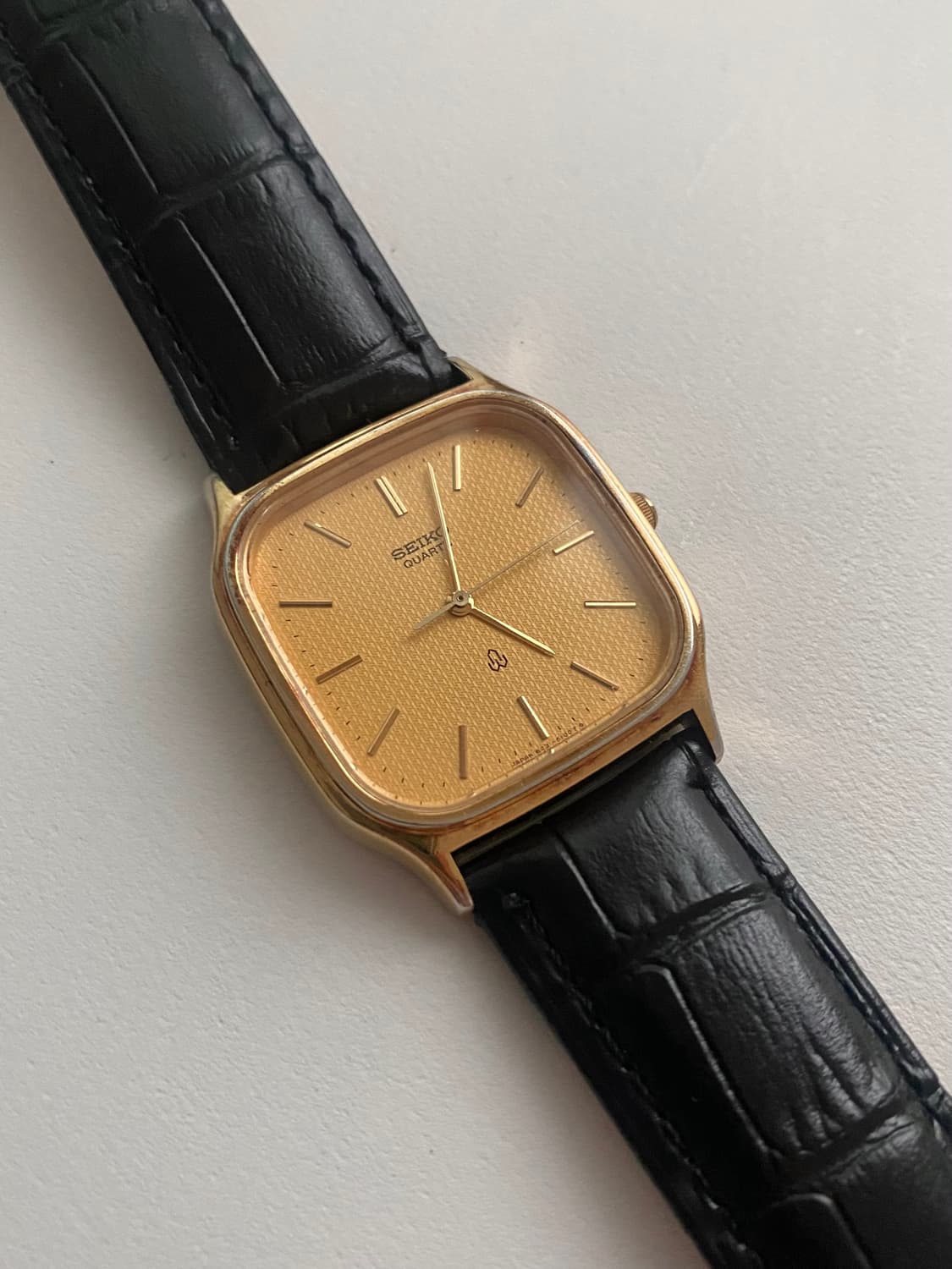 Seiko 세이코 쿼츠 스퀘어 골드 상품이미지1