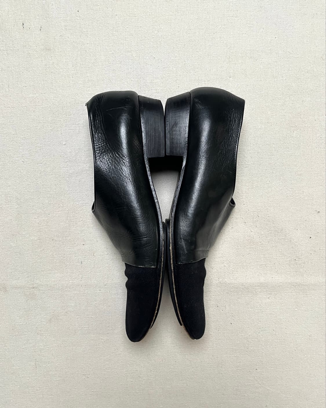 요지야마모토 캔버스토 레더 슬립온 yohji yamamoto + noir 상품이미지5