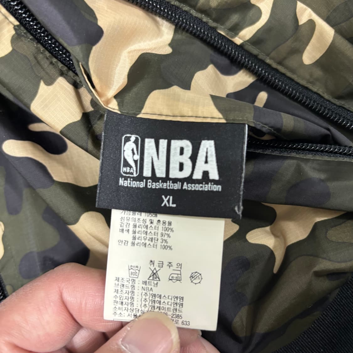 XL NBA 카모 MA-1 카키 항공점퍼 1209 상품이미지5