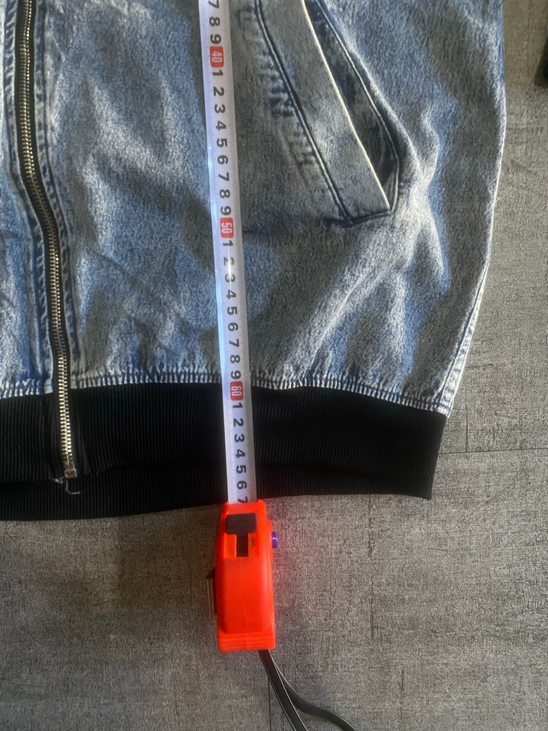 일본빈티지 Ragout 올드스쿨아메카지스트릿 데님블루종후드집업 상품이미지3