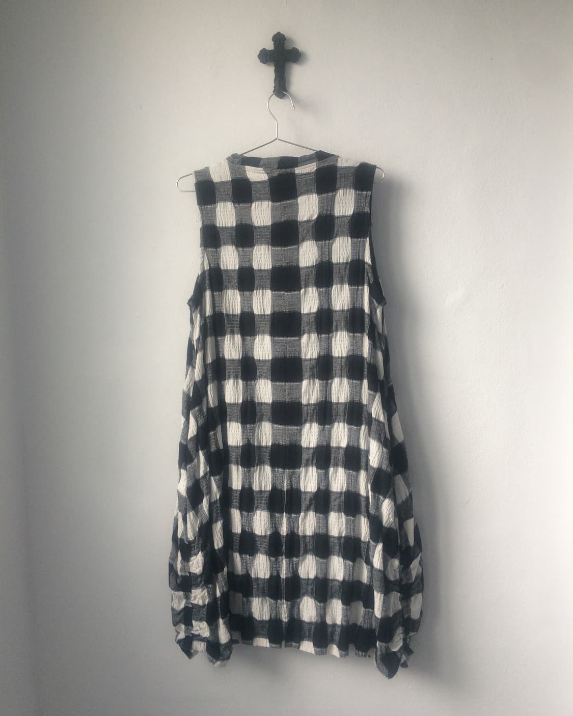 Check pattern balloon fit onepiece 상품이미지2