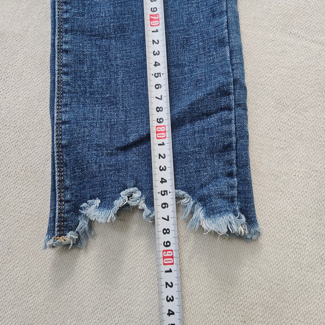 74 빈티지 여성 밑단컷팅 데님 팬츠 0403Y 상품이미지8
