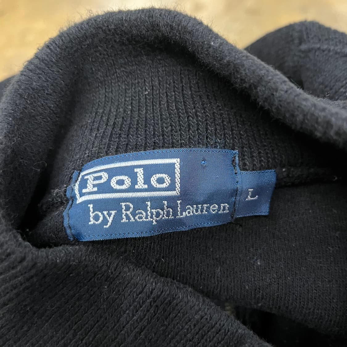 폴로 랄프로렌 블랙 퍼플 빅포니 반집업 니트  상품이미지5